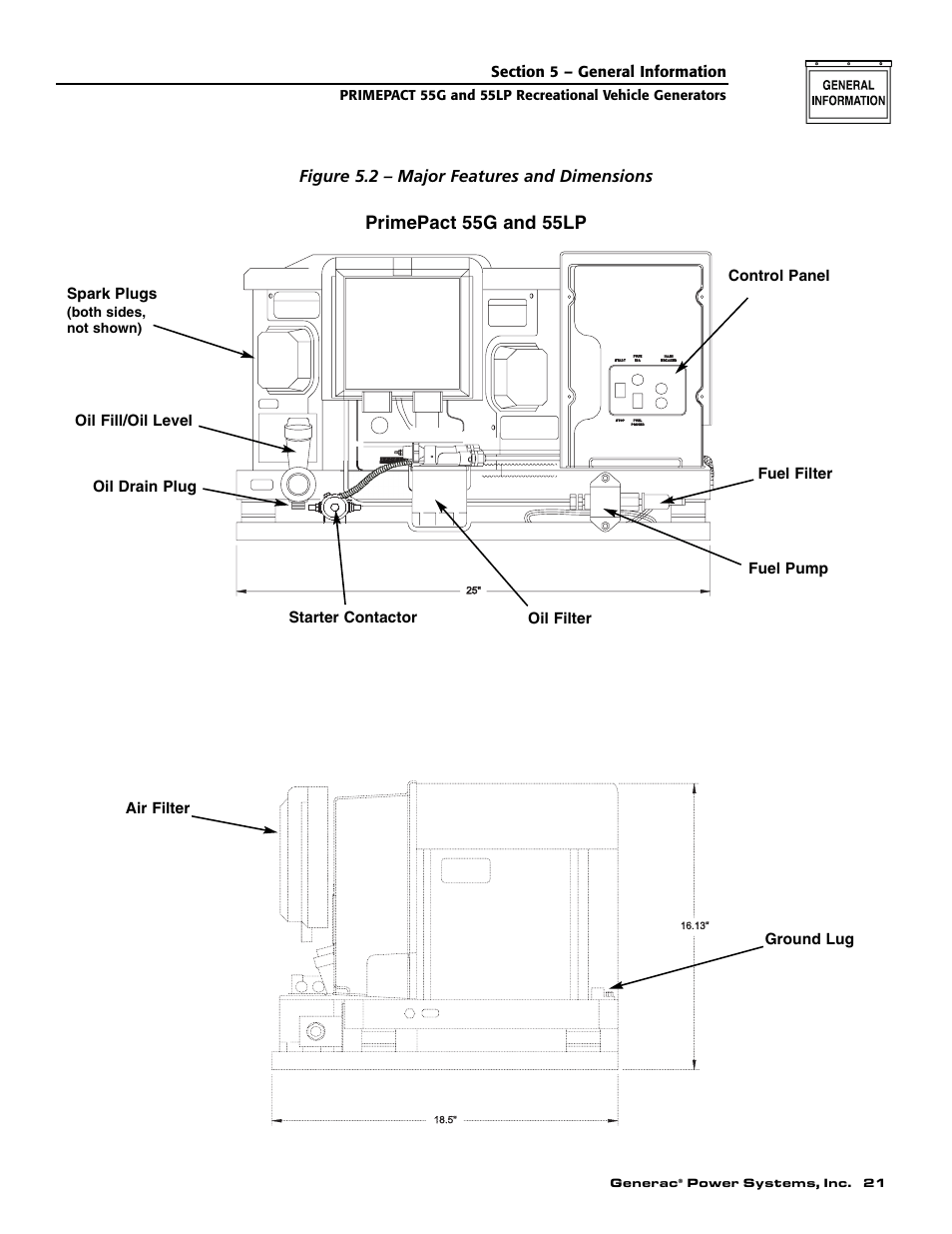 Primepact 55g and 55lp | Generac Power Systems 009592-5 User Manual | Page 23 / 60