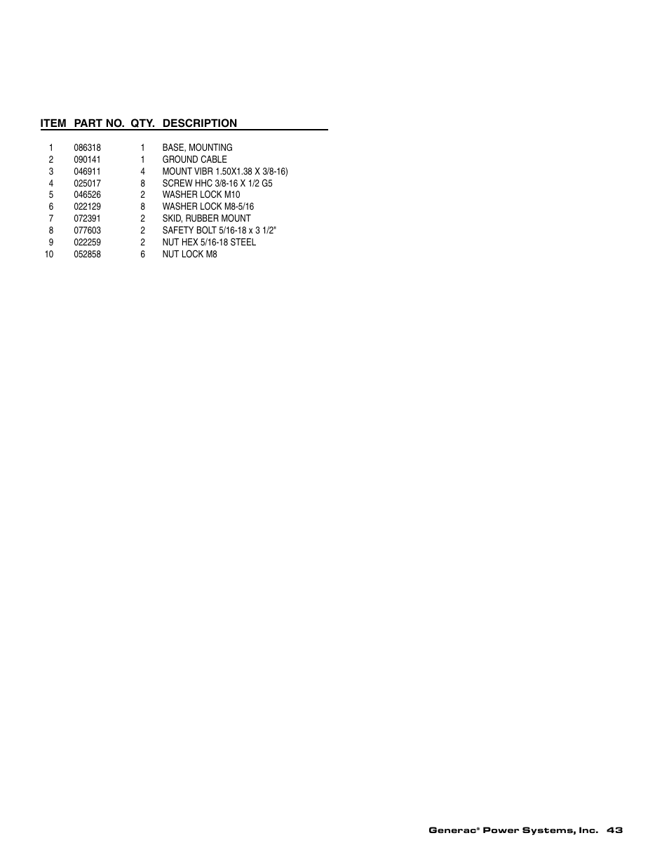 Generac Power Systems 009592-5 User Manual | Page 45 / 60