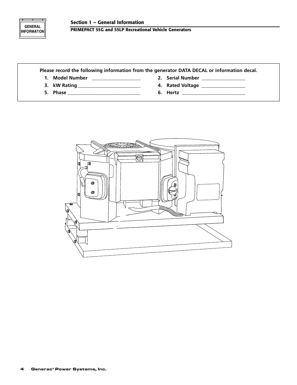 Generac Power Systems 009592-5 User Manual | Page 6 / 60