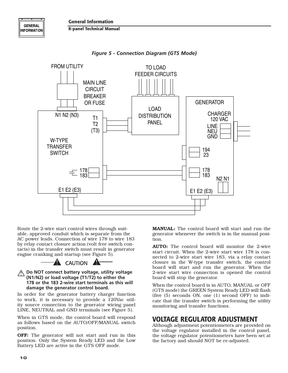 Voltage regulator adjustment | Generac Power Systems Digital Controller R-200A User Manual | Page 12 / 16