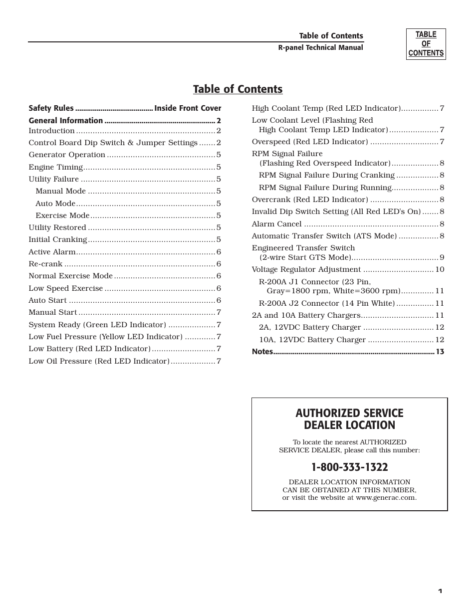 Generac Power Systems Digital Controller R-200A User Manual | Page 3 / 16