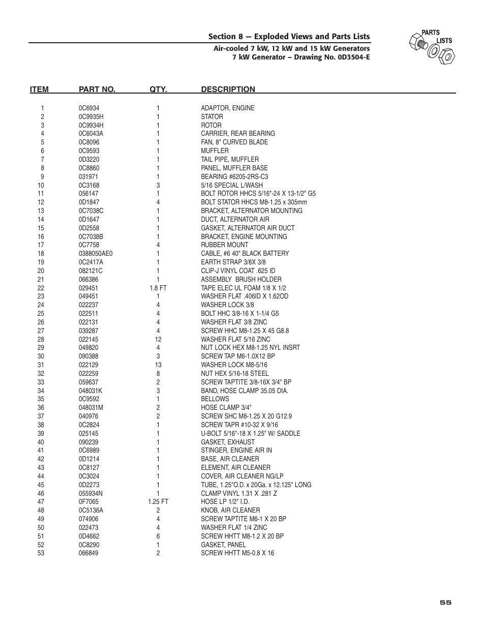 Generac Power Systems 04389-3 User Manual | Page 57 / 68