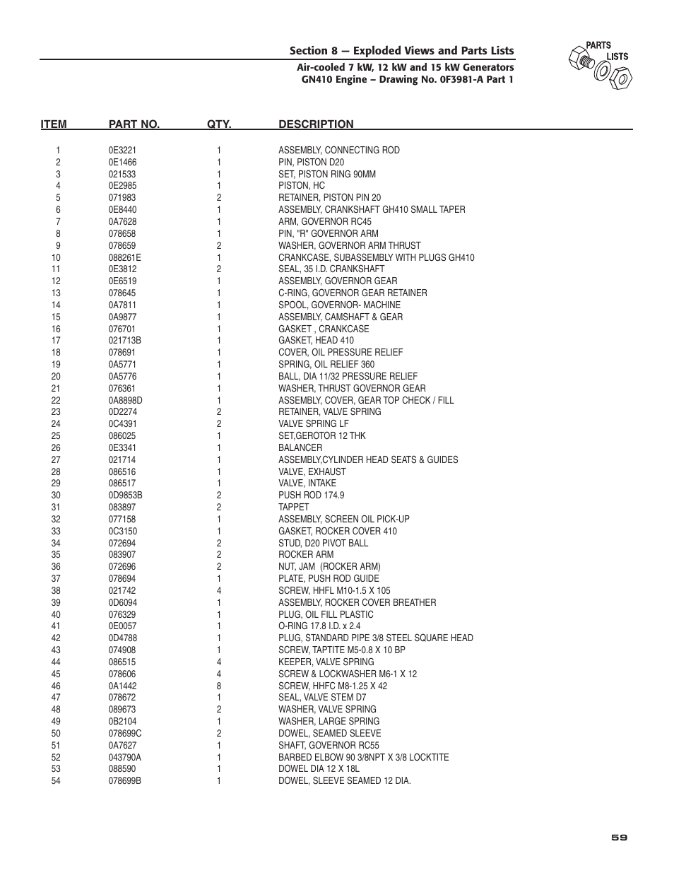 Generac Power Systems 04389-3 User Manual | Page 61 / 68