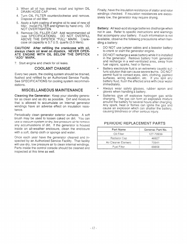 Part name generac | Generac Power Systems 9344-1 User Manual | Page 14 / 40
