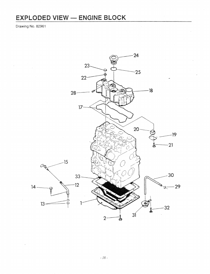 Exploded view — engine block | Generac Power Systems 9344-1 User Manual | Page 20 / 40