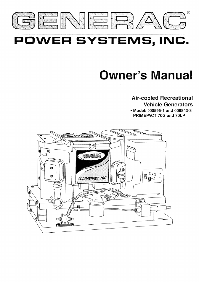 Generac Power Systems 000595-1 User Manual | 56 pages