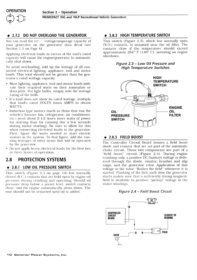 8 protection systefvis | Generac Power Systems 000595-1 User Manual | Page 12 / 56
