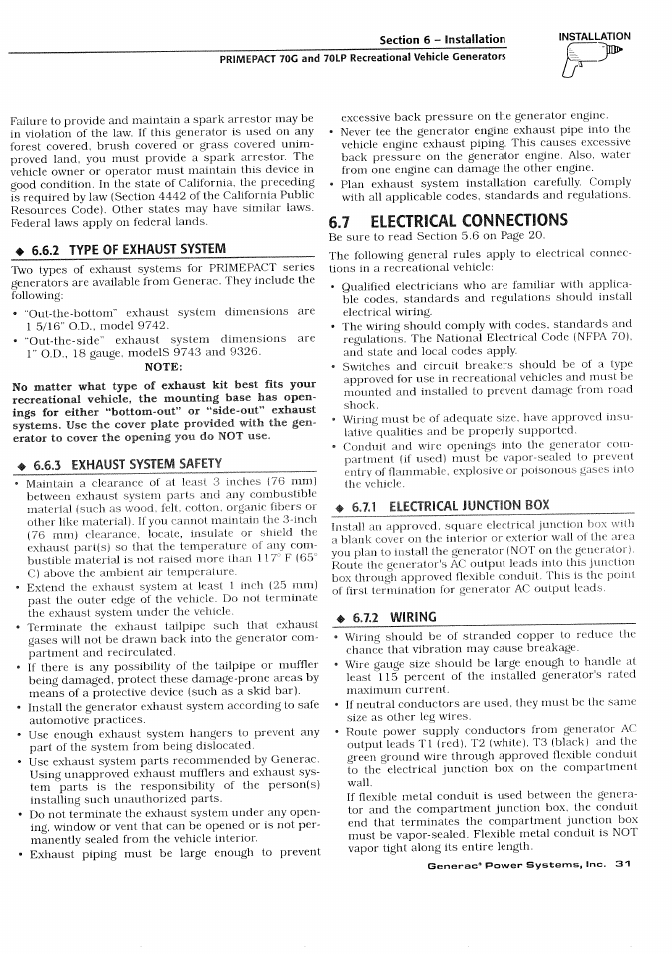 Generac Power Systems 000595-1 User Manual | Page 33 / 56