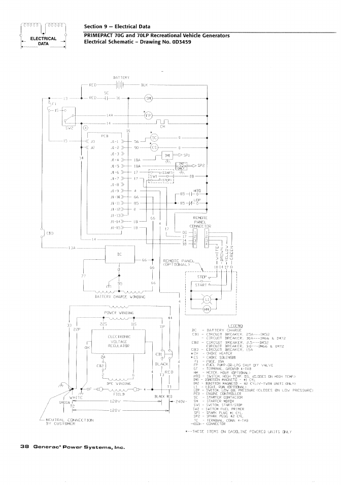 I t2, Свр cb3, Гр gt | Generac Power Systems 000595-1 User Manual | Page 40 / 56