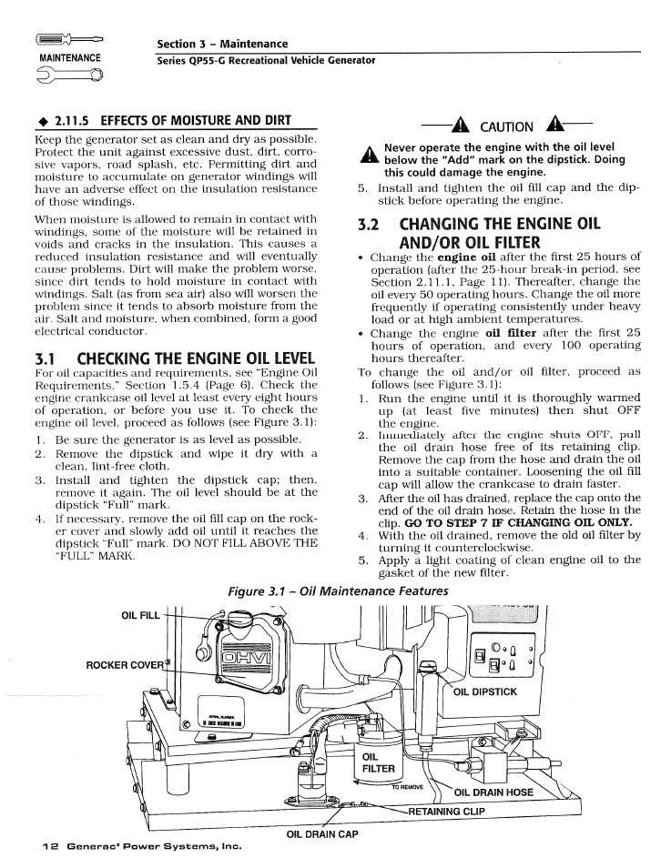 5 effeqs of moisture and dirt | Generac Power Systems 00862-2 User Manual | Page 14 / 52