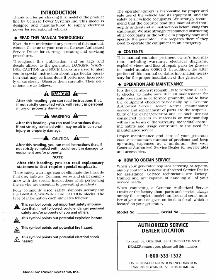 Generac Power Systems 00862-2 User Manual | Page 2 / 52