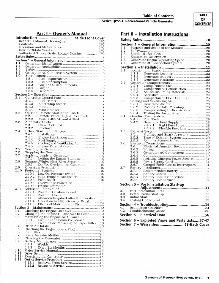 Generac Power Systems 00862-2 User Manual | Page 3 / 52