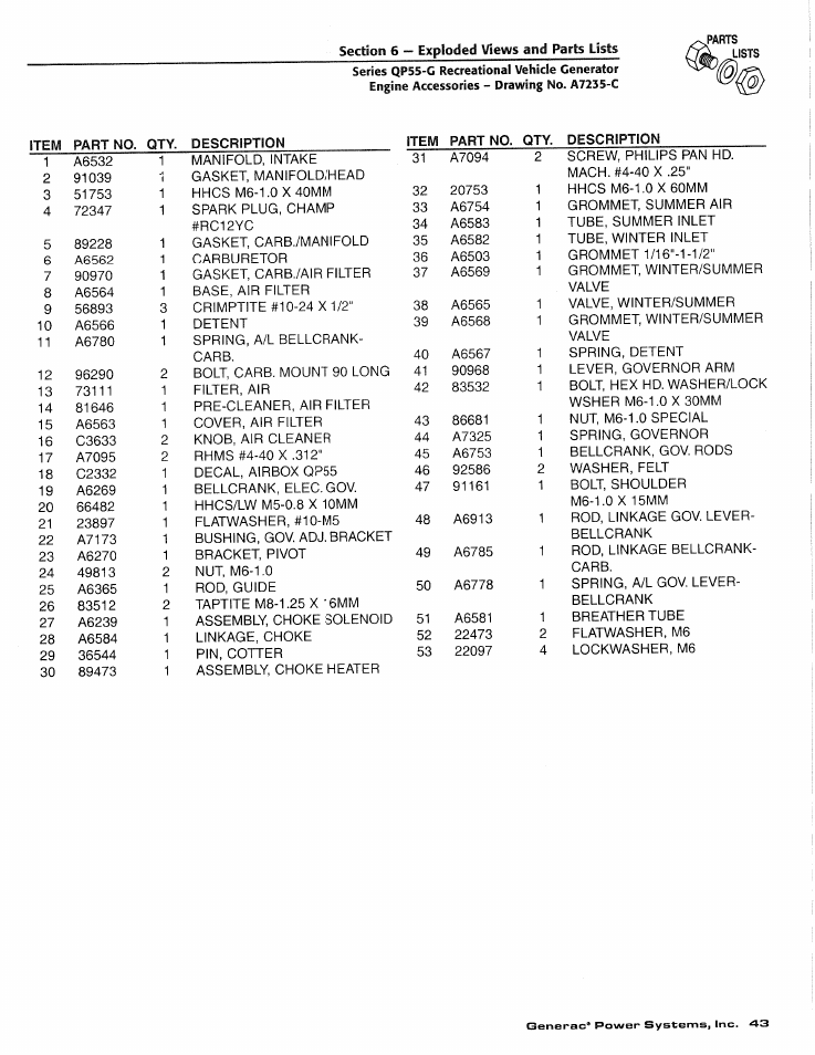 Generac Power Systems 00862-2 User Manual | Page 45 / 52
