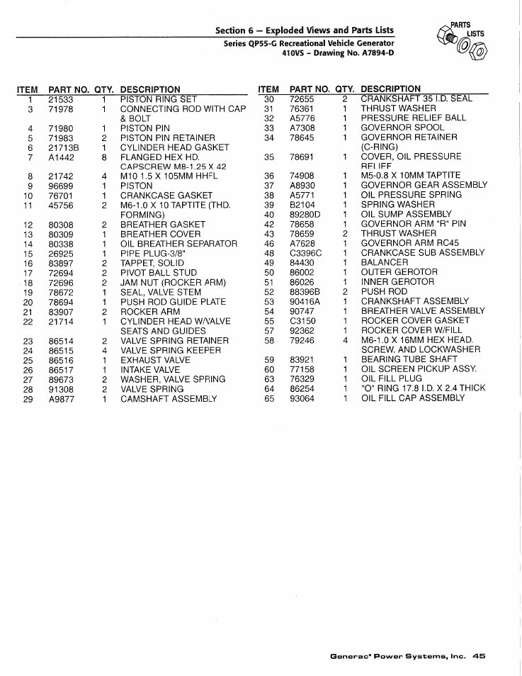 Generac Power Systems 00862-2 User Manual | Page 47 / 52