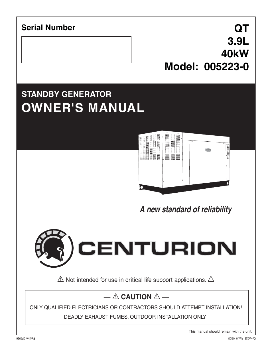 Generac Power Systems 005223-0 User Manual | 56 pages