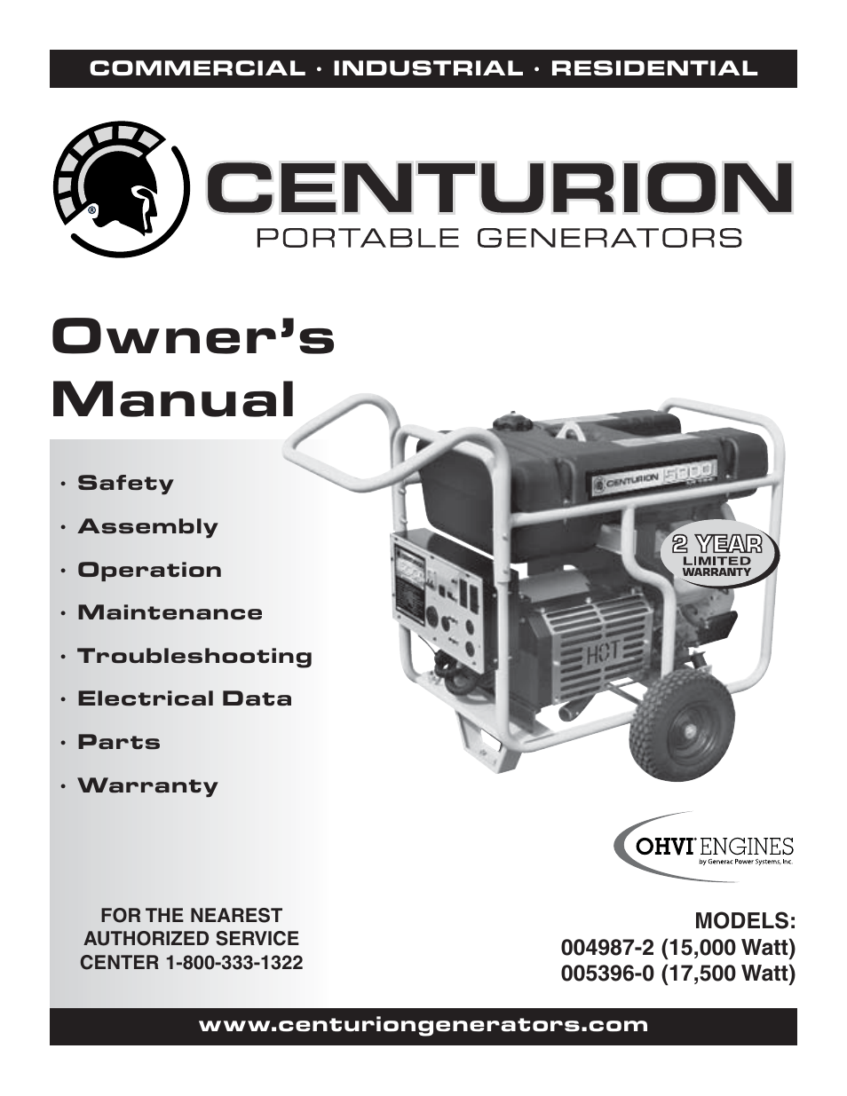 Generac Power Systems 004987-2 User Manual | 36 pages
