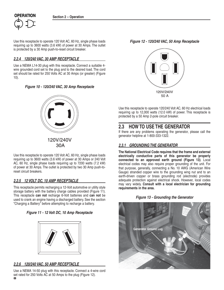3 how to use the generator | Generac Power Systems 004987-2 User Manual | Page 10 / 36