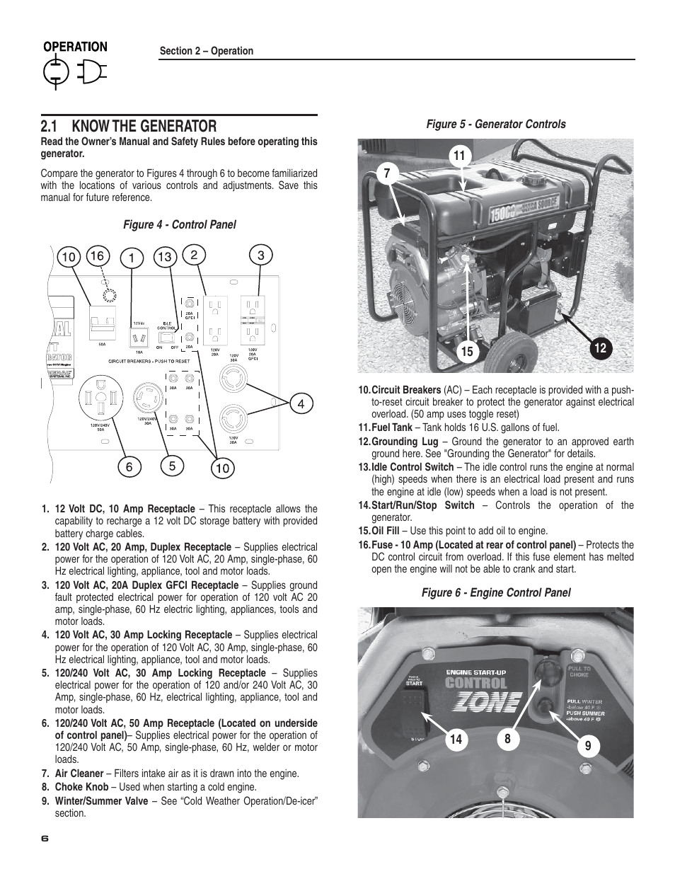 1 know the generator | Generac Power Systems 004987-2 User Manual | Page 8 / 36