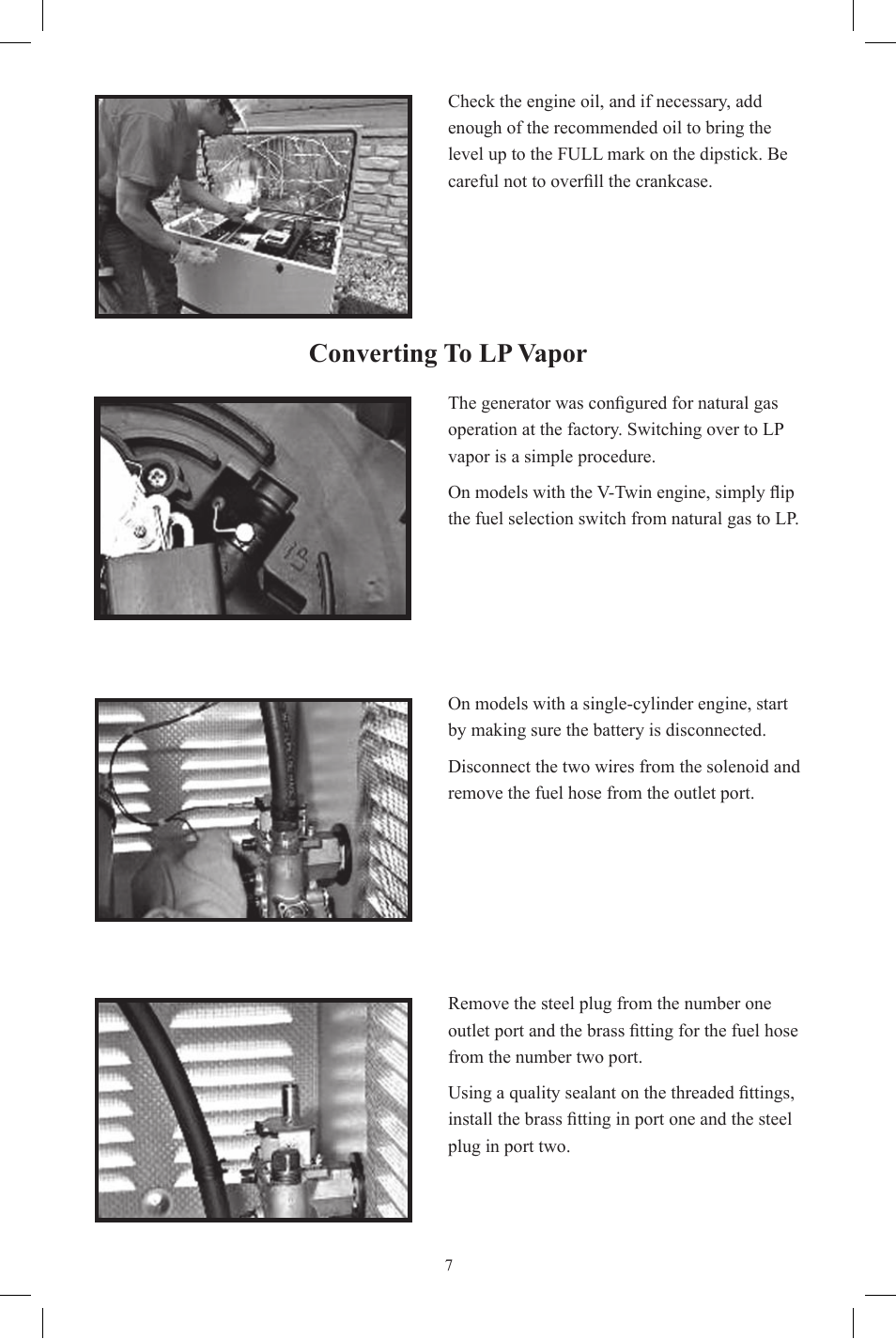 Converting to lp vapor | Generac Power Systems OG 2697 User Manual | Page 8 / 20