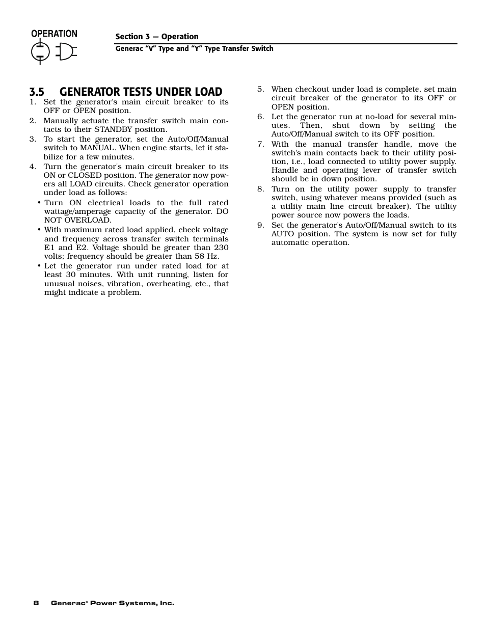 5 generator tests under load | Generac Power Systems 09227-0 User Manual | Page 10 / 20