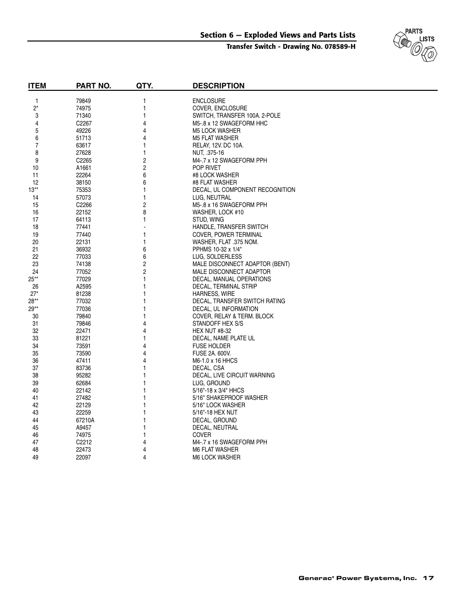 Generac Power Systems 09227-0 User Manual | Page 19 / 20