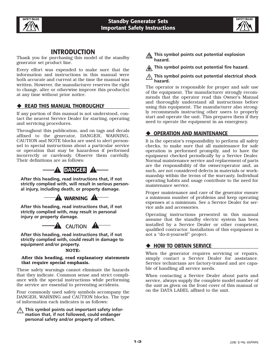 Introduction | Generac Power Systems 30 User Manual | Page 5 / 64