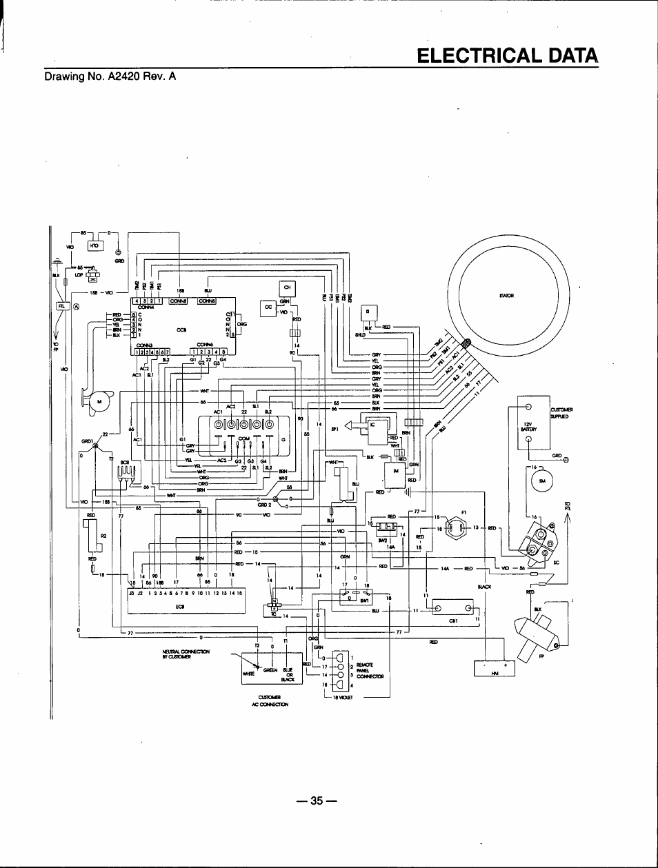 Electrical data | Generac Power Systems 00802-3 User Manual | Page 37 / 48