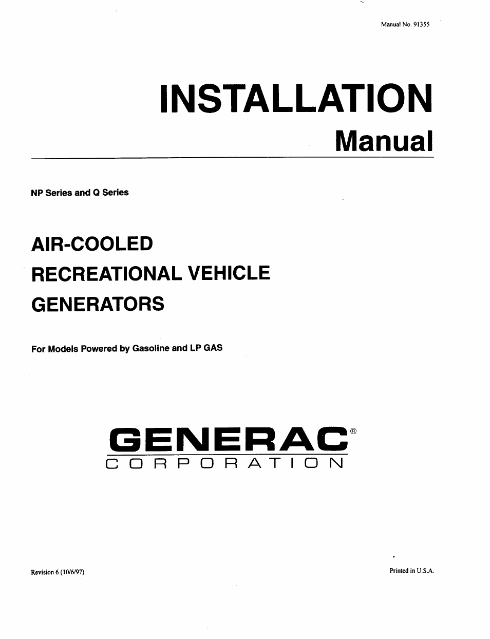 Generac Power Systems 91355 User Manual | 32 pages