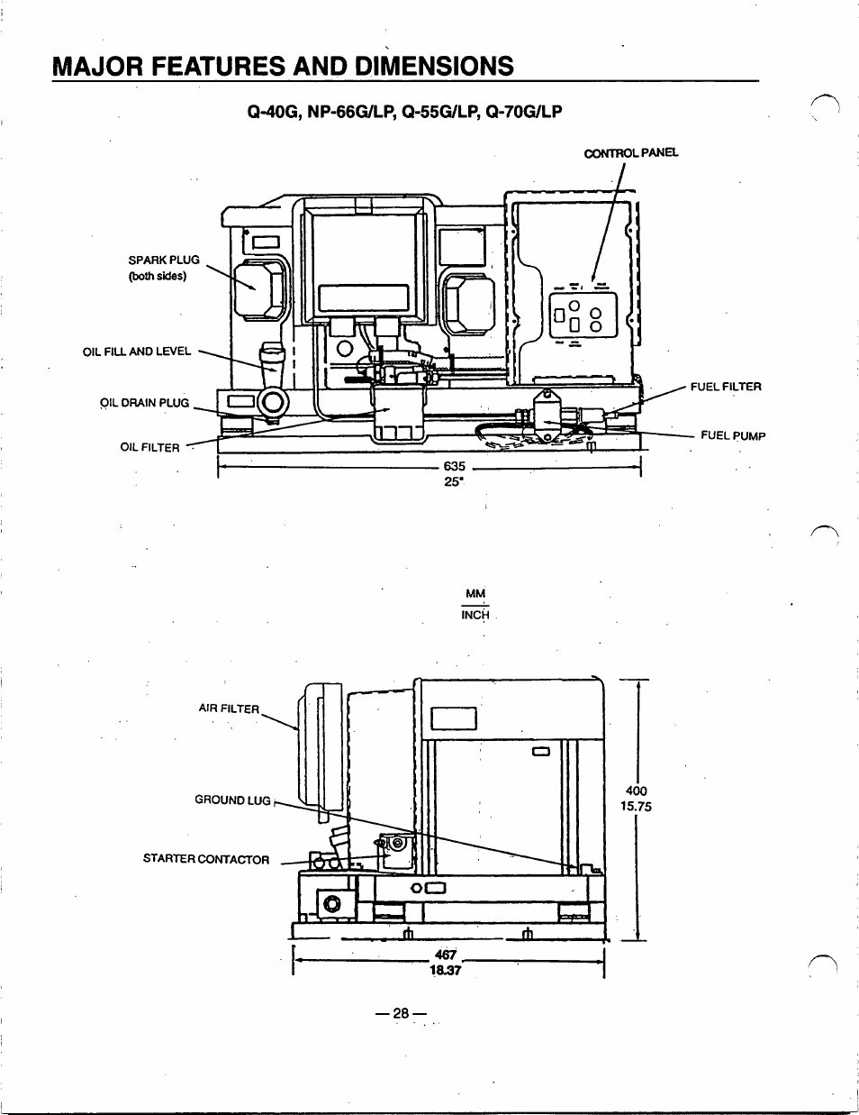 Major features and dimensions | Generac Power Systems 91355 User Manual | Page 30 / 32