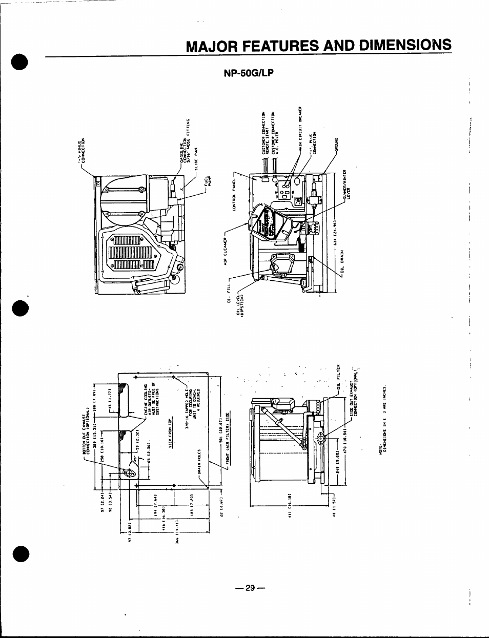 Major features and dimensions | Generac Power Systems 91355 User Manual | Page 31 / 32