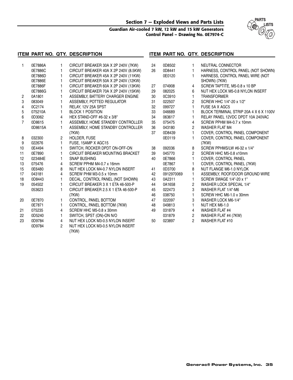 Generac Power Systems 04758-1 User Manual | Page 37 / 56