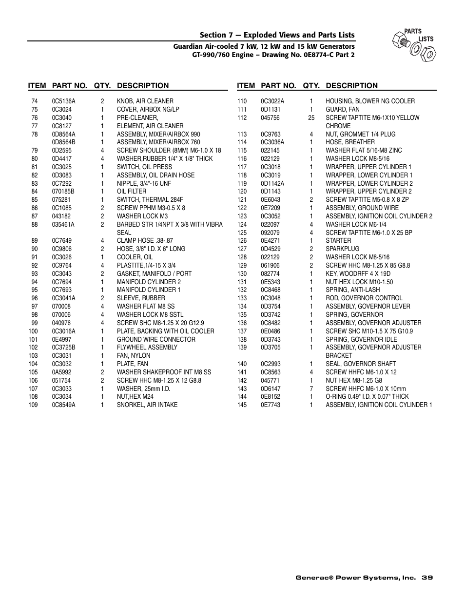 Generac Power Systems 04758-1 User Manual | Page 41 / 56