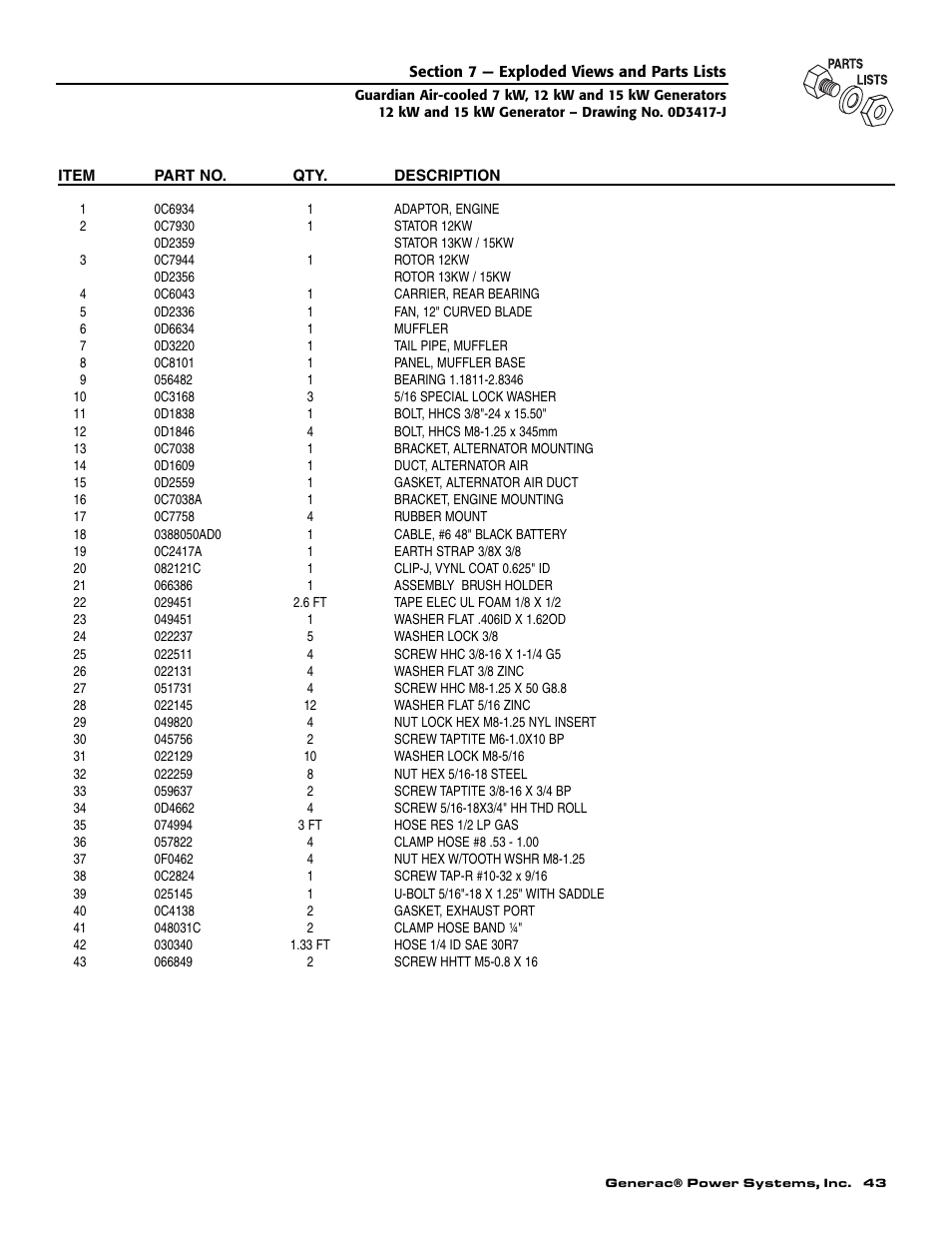Generac Power Systems 04758-1 User Manual | Page 45 / 56