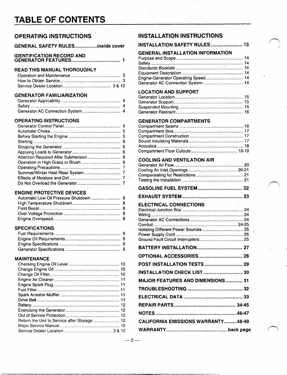 Generac Power Systems 00862-1 User Manual | Page 4 / 52