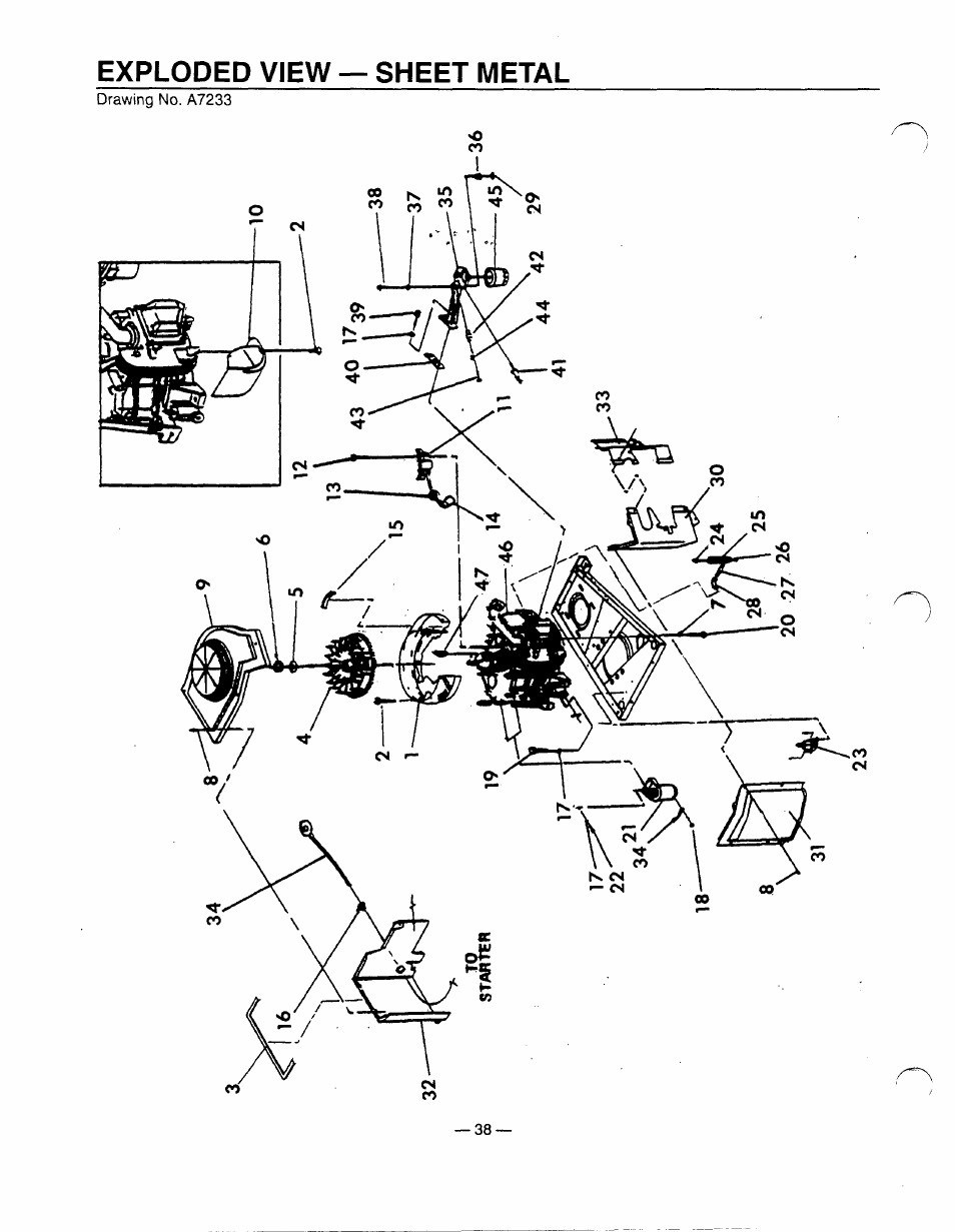 Exploded view — sheet metal | Generac Power Systems 00862-1 User Manual | Page 40 / 52