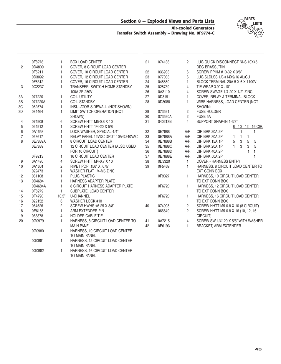 Generac Power Systems 005240 User Manual | Page 47 / 72