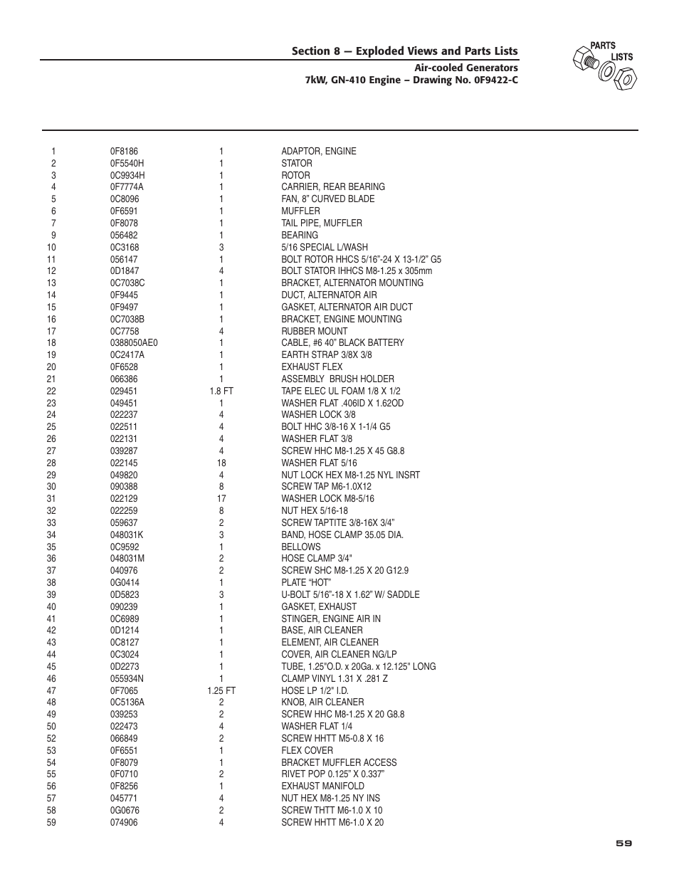 Generac Power Systems 005240 User Manual | Page 61 / 72