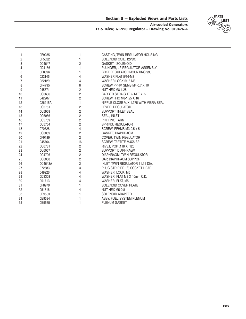 Generac Power Systems 005240 User Manual | Page 67 / 72