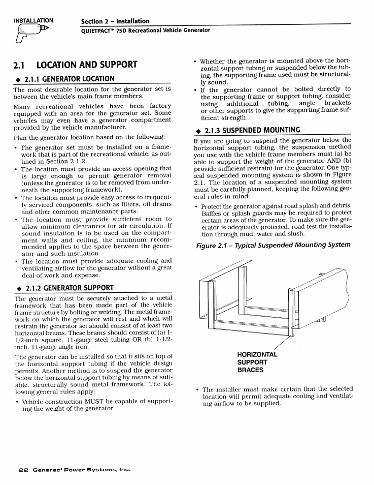1 location änd support | Generac Power Systems 4270-0 User Manual | Page 24 / 68