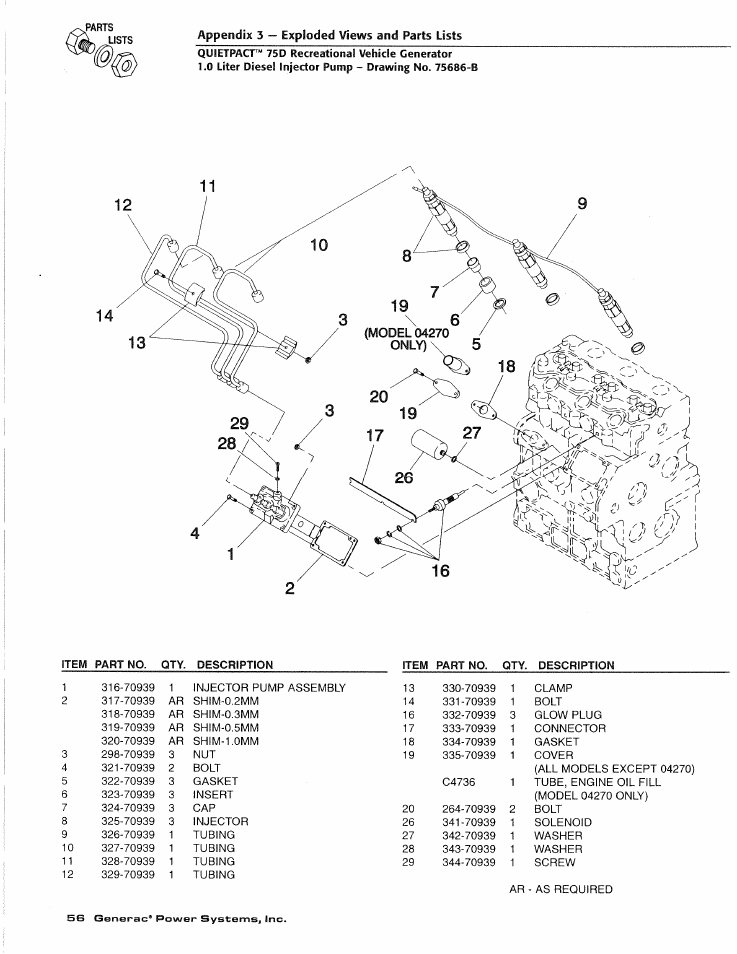 Generac Power Systems 4270-0 User Manual | Page 58 / 68