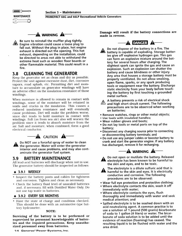 Generac Power Systems 009600-4 User Manual | Page 16 / 56