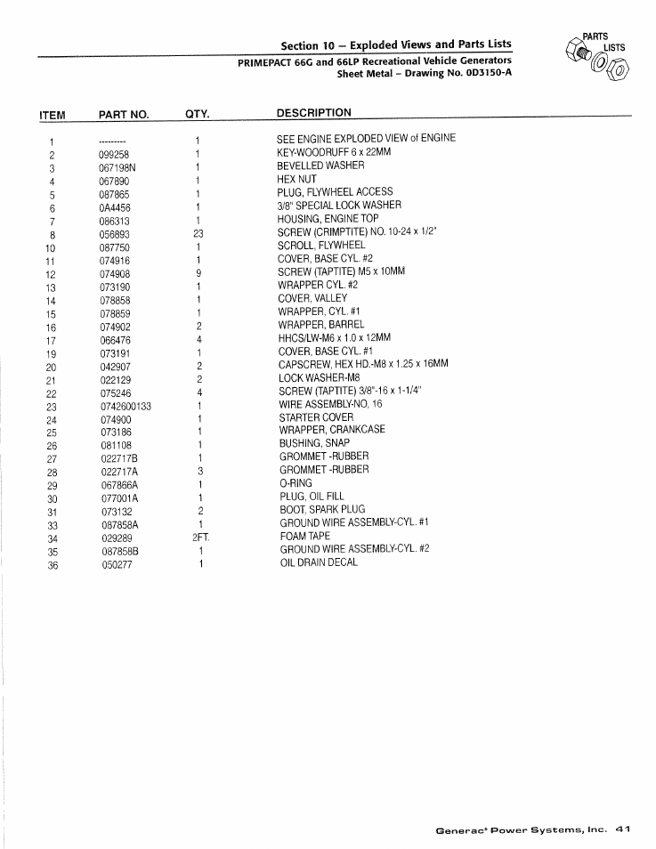 Generac Power Systems 009600-4 User Manual | Page 43 / 56