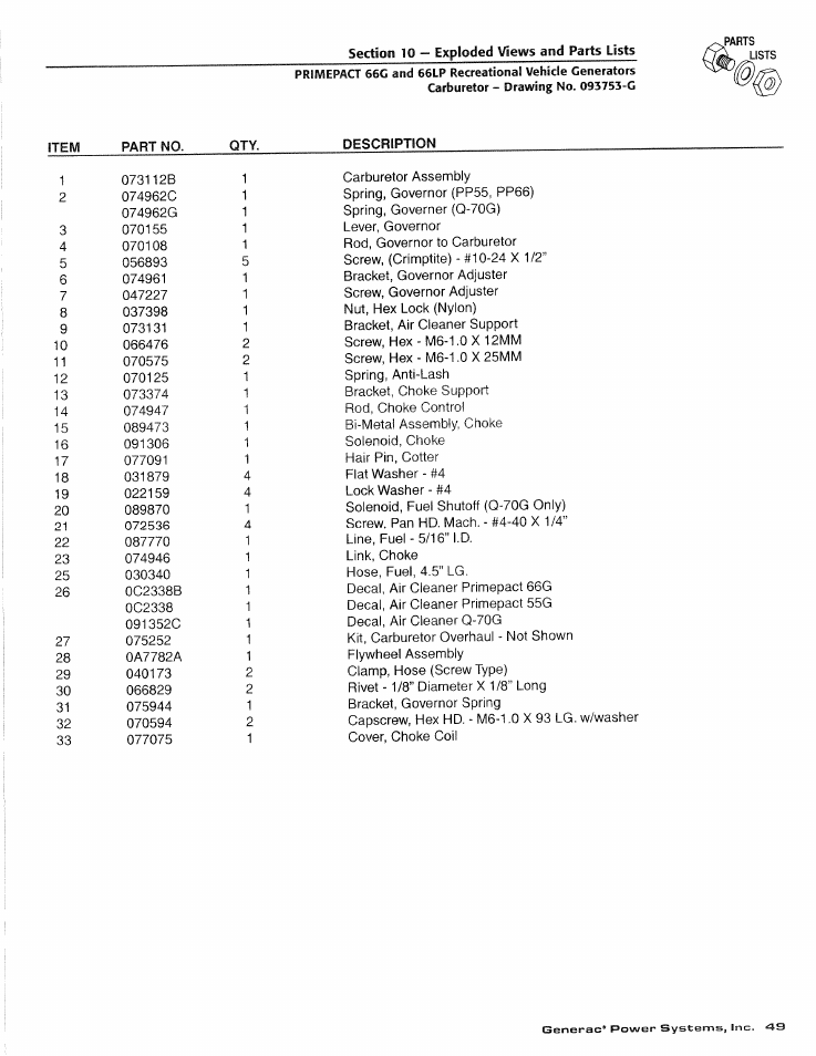 Generac Power Systems 009600-4 User Manual | Page 51 / 56