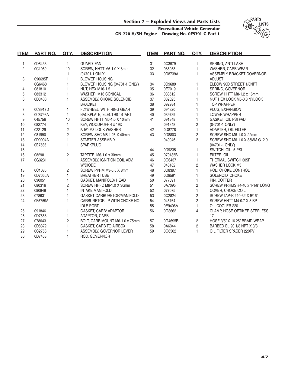 Generac Power Systems 004701-0 User Manual | Page 49 / 56