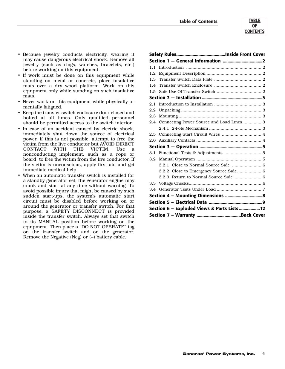 Generac Power Systems 04635-0 User Manual | Page 3 / 16