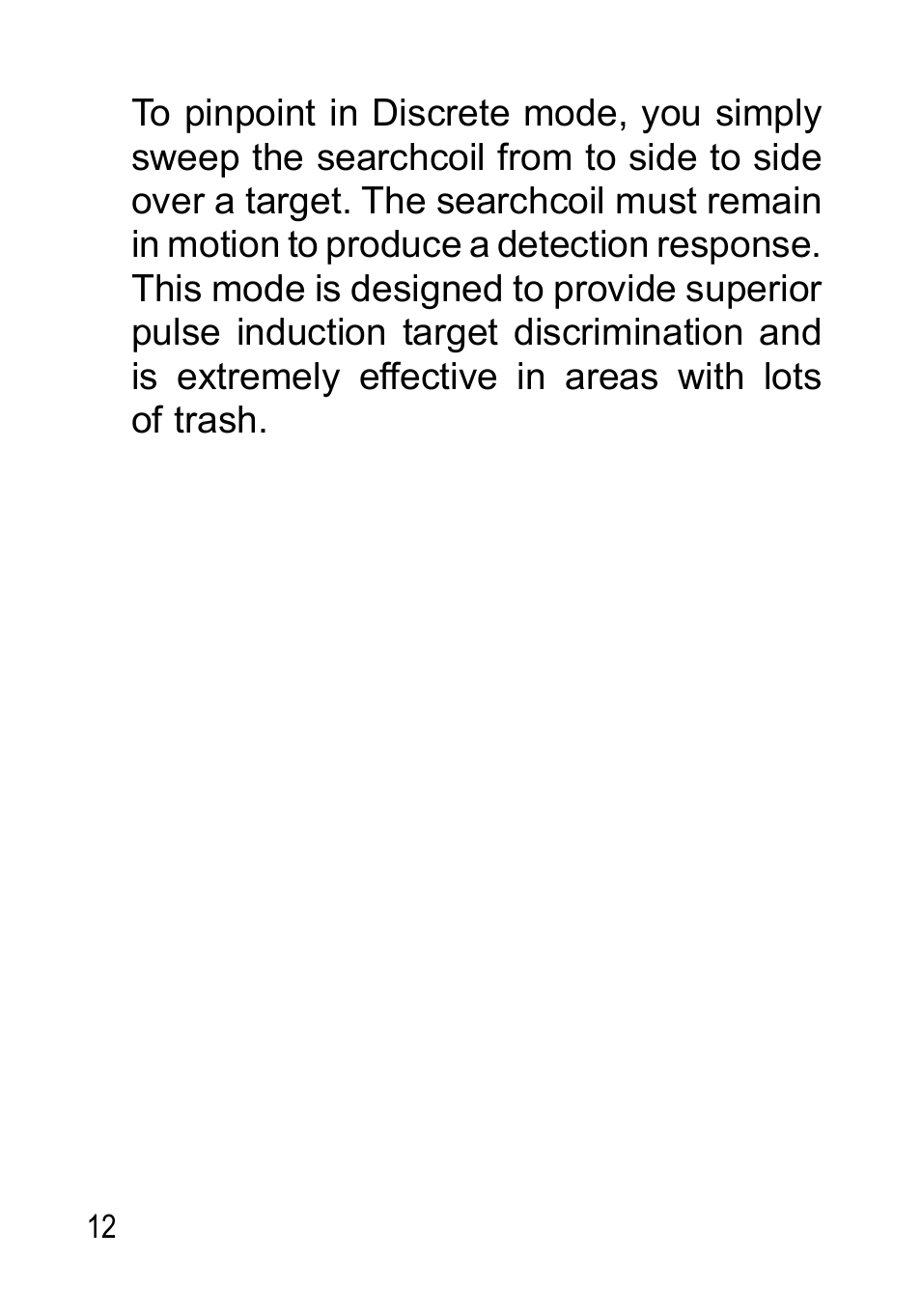 Garrett Metal Detectors Sea Hunter Mark II None User Manual | Page 12 / 44