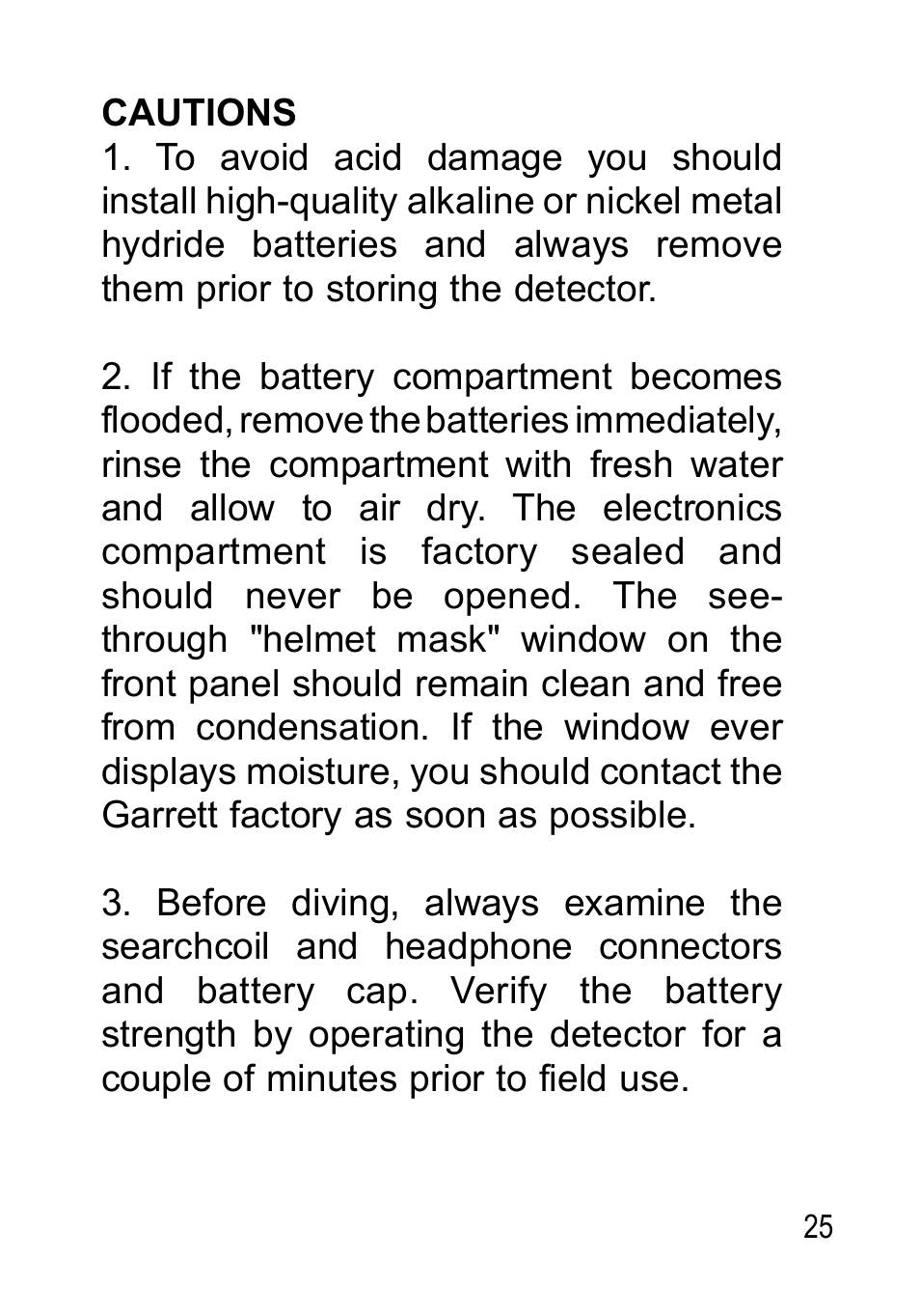 Garrett Metal Detectors Sea Hunter Mark II None User Manual | Page 25 / 44