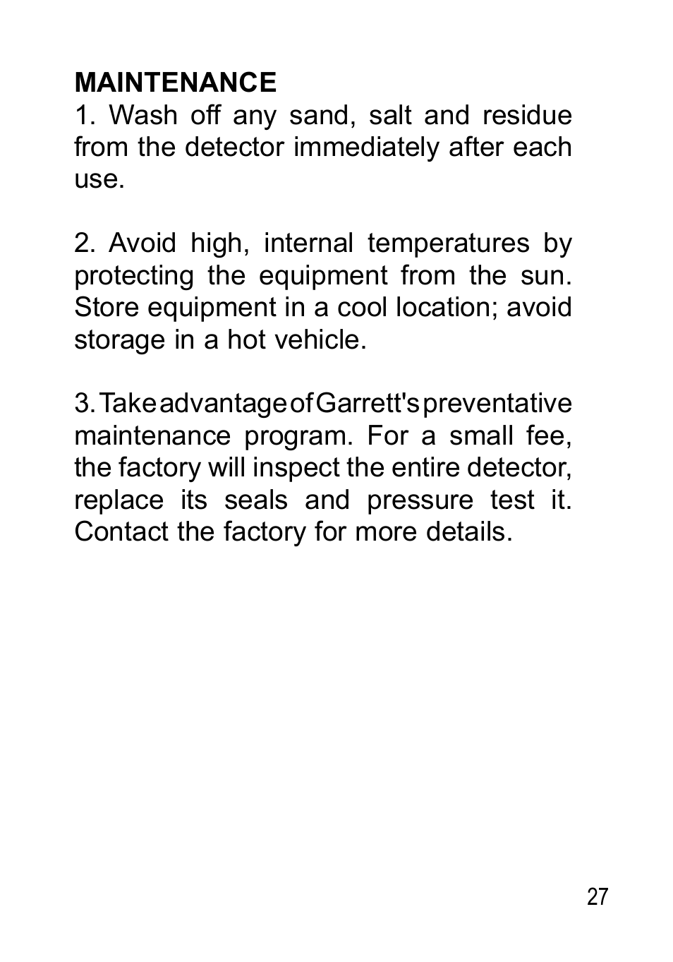 Garrett Metal Detectors Sea Hunter Mark II None User Manual | Page 27 / 44