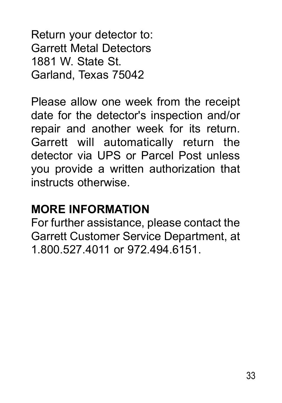 Garrett Metal Detectors Sea Hunter Mark II None User Manual | Page 33 / 44