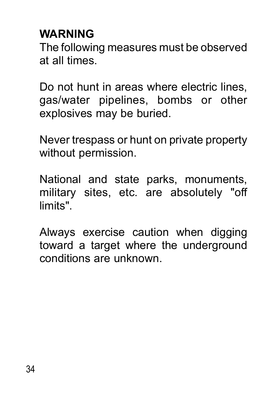 Garrett Metal Detectors Sea Hunter Mark II None User Manual | Page 34 / 44